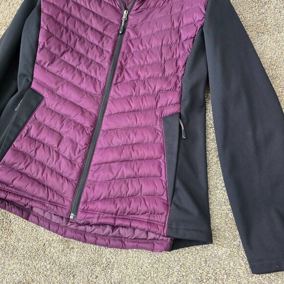 32 Degree Heat Mixed Media Packable Puffer Jacket Women's Large Purple Gorpcore - Picture 2 of 8
